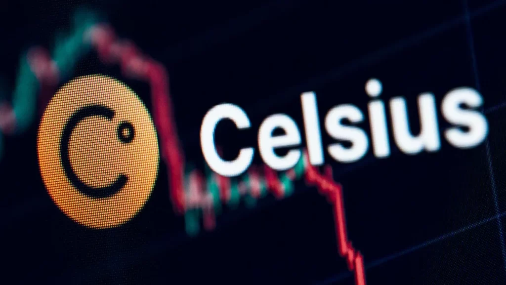 Logo of Celsius, crypto lender converting altcoins to BTC and ETH following bankruptcy