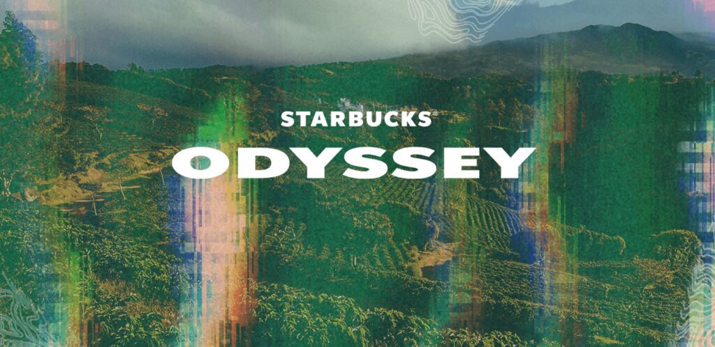 Starbucks' Odyssey Journey Stamp with an Aku-inspired design