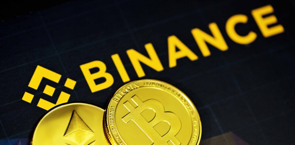 Image depicting Binance logo amidst rumors and allegations