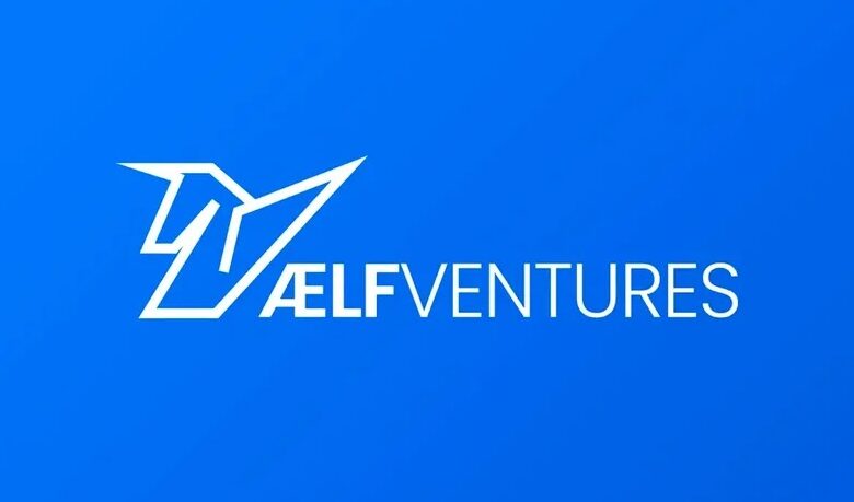 aelf Ventures logo with a golden backdrop symbolizing its investment in Web3 innovations