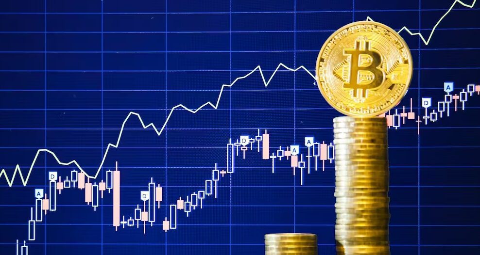 Bitcoin's predicted rise chart leading to 2025 with key milestones highlighted