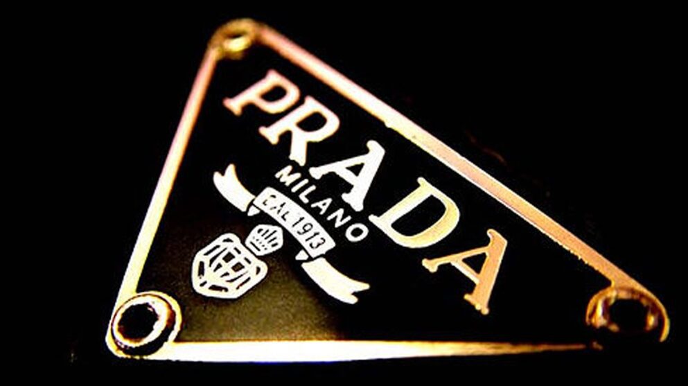 Prada jewelry with a blockchain symbol