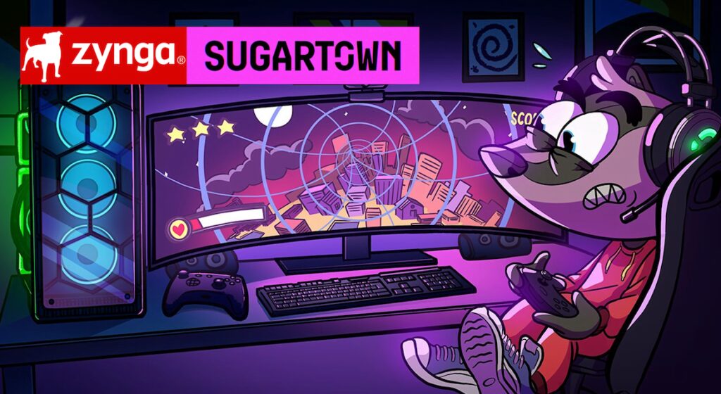 A dynamic collage showcasing key elements of Sugartown, including stunning visuals of the game, the Oras tokens, and players immersed in this new crypto gaming experience.