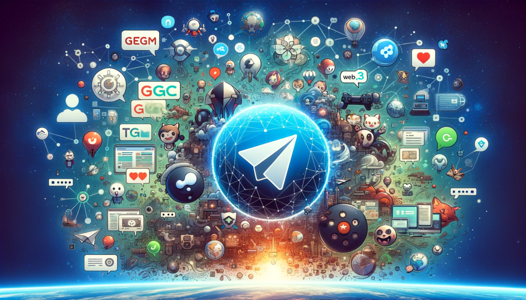 Visual representation of Animoca Brands and TON collaboration, merging gaming and blockchain technology in the realm of Web3 through Telegram-based mini-apps.