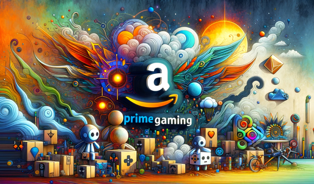 Illustration of Amazon Prime Gaming's NFT offerings in blockchain gaming