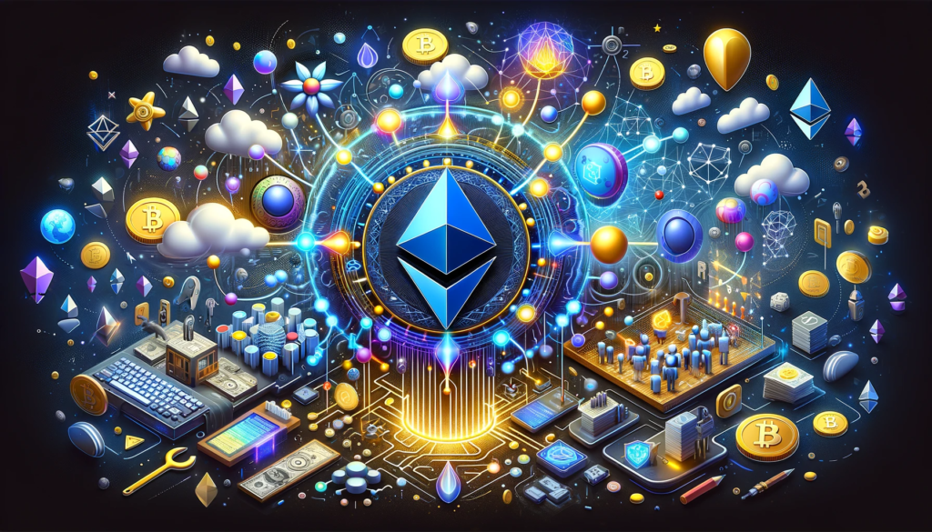 Image depicting symbols of Solana and Ethereum coexisting, representing the harmonious potential of multi-chain blockchain technology.