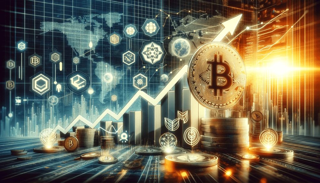 Graph showing the surge in venture capital investment in crypto and Web3 projects, with Bitcoin's rising price trend