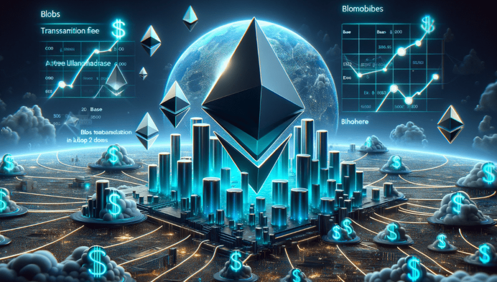 Dramatic drop in transaction fees on Ethereum's Layer 2 networks following the Dencun upgrade, thanks to the introduction of blobs