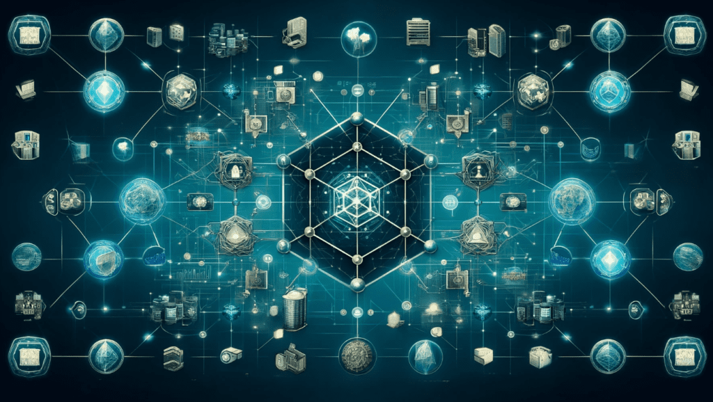 Illustration of various blockchain services connected through EigenLayer's network, highlighting new AVS integrations