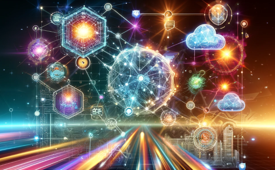 Visualization of Solana's network update, showcasing nodes and data flow, emphasizing enhanced transaction processing