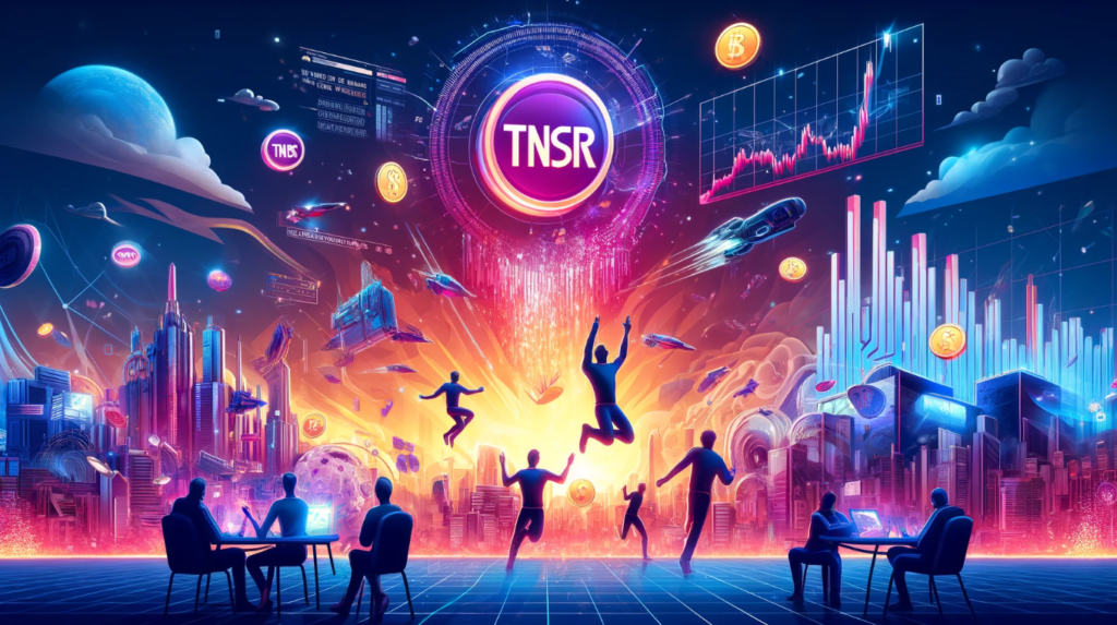 Visualization of Tensor's TNSR token impact on the Solana NFT marketplace.