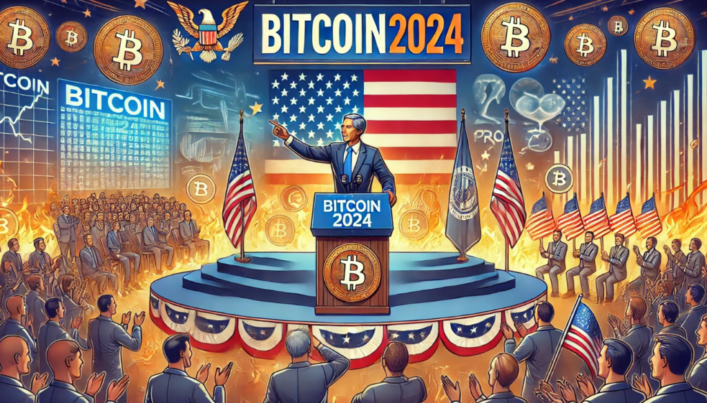 Former President Donald Trump speaking at the Bitcoin 2024 conference, promising to fire SEC Chair Gary Gensler if he wins the election